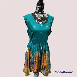 Vintage style New Orleans graphic pinup dress